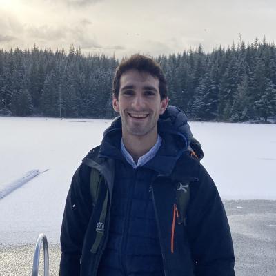 Daniel Sax by a frozen lake